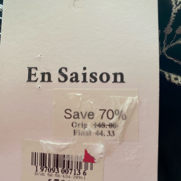 Brand new. En Saison Womens Black Burnout Tiered Short Mini Skirt NWT. - Picture 4 of 10